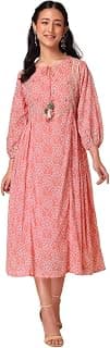 Indya Women's Cotton Regular Fit Tie-Dye Regular Kurta