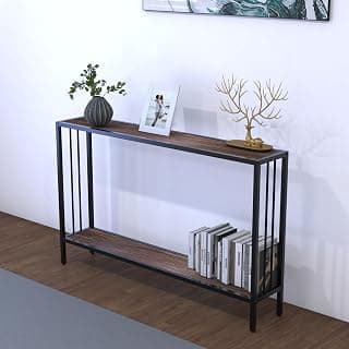 DECOWORLD || Premium Console Table with Storage || Console Tables for Living Room and Entryway || Side Tables for Room Decor (Black)