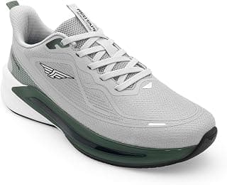 Red Tape Men's Sport Shoes Grey Mesh Round Lace-Up Responsive Sole