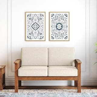 Urban Ladder Raynor 2 Seater Wooden Sofa in Macadamia Brown