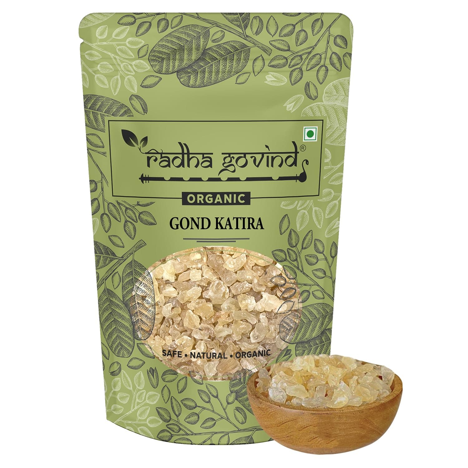 Radha Govind Organic Gond Katira Tragacanth Gum 900g – 100% Natural Ayurvedic Cooling Body Heat Relief & Hydration Ingredient, Digestive Support, Fiber Rich Superfood for Drinks