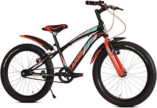 Leader Speedy Bike 20T Kids Cycle for Age 6 to 9 Years (Black/Orange) | Frame Size 12 inches| Unisex Cycle | Rigid,Kids Bike,Black-Orange,Girls,Rigid,12 inches