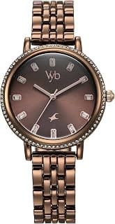 Fastrack Fastrack Vyb Enigma Brown Dial Alloy Strap Watch for Women