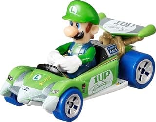 Hot Wheels Mario Kart Characters and Karts as Mariokart Luigi, Circuit Special 1:64 Die-Cast Cars