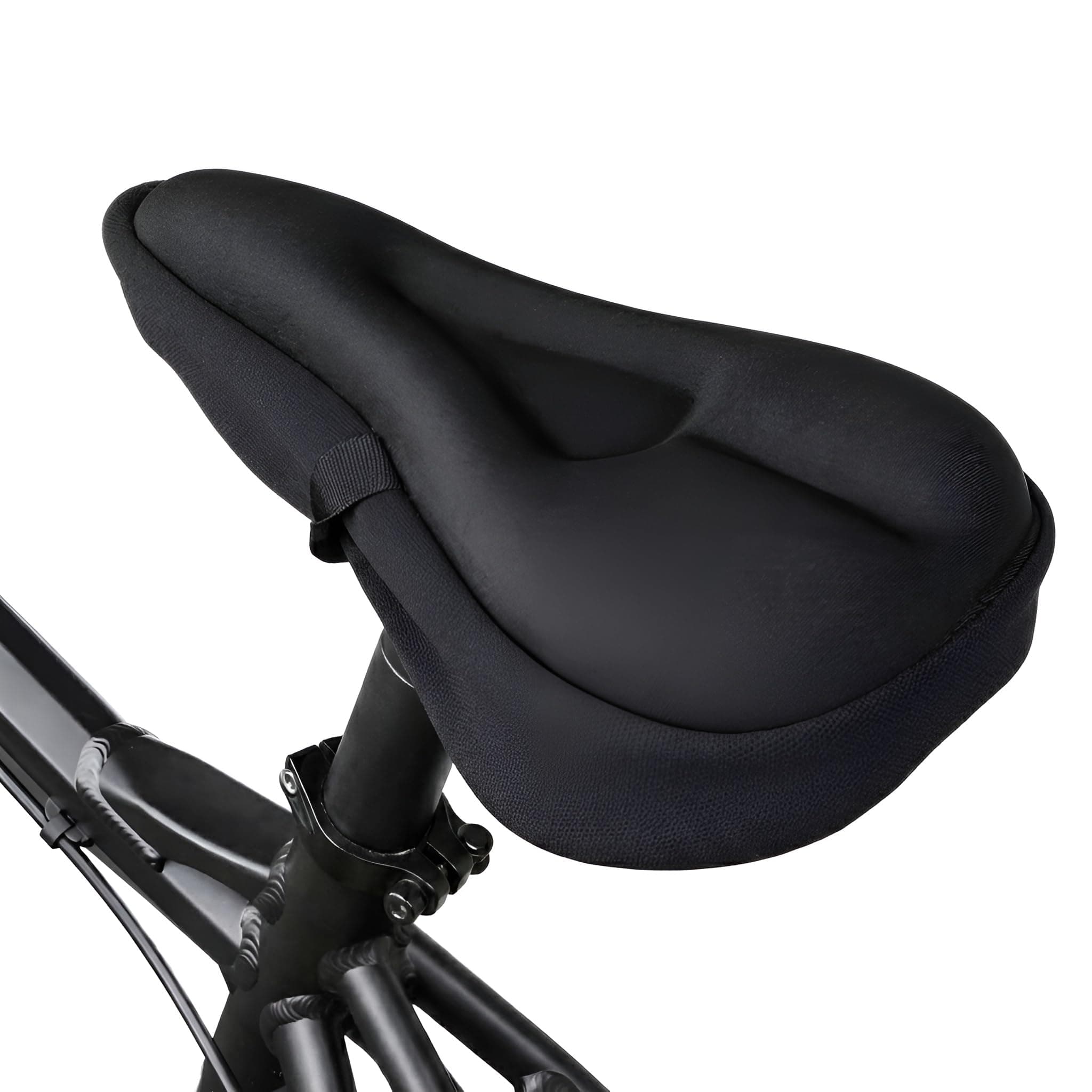 PulGos Cycle Seat Cover for Men & Women | 𝐄𝐱𝐭𝐫𝐚 𝐒𝐨𝐟𝐭 Gel Padded Cushion for 𝐏𝐚𝐢𝐧-𝐅𝐫𝐞𝐞 𝐑𝐢𝐝𝐞𝐬 | Anti-Slip, Breathable 𝐋𝐨𝐧𝐠 Lasting Memory Foam & Universal Fit for All Cycles