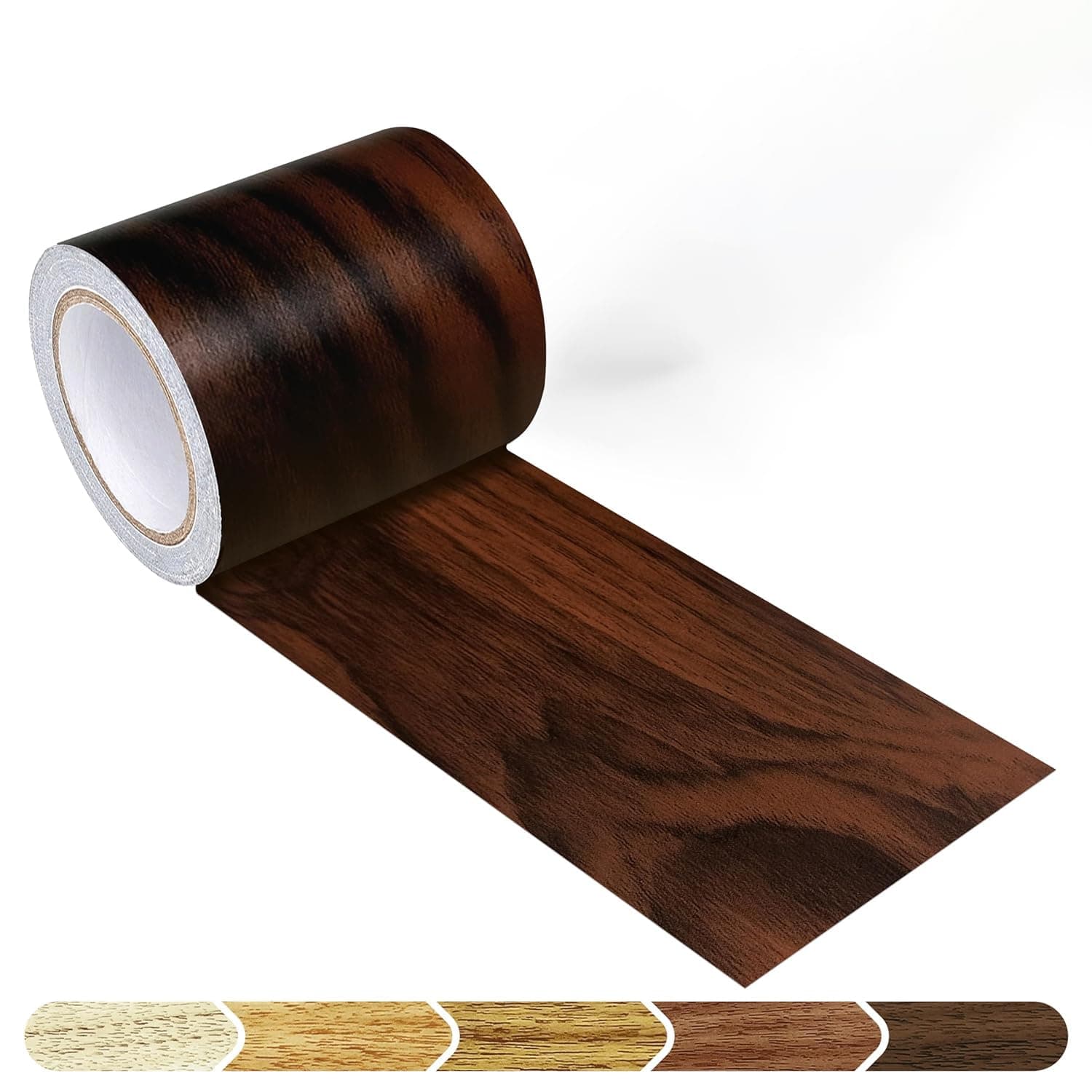 MUNIKESH CREATION Dark Brown Colour Wood Border Wallpaper Peel and Stick Wooden Contact Paper for Countertops Border, Wall Corners Stickers and Wall Decor Waterproof Self Adhesive 4x180 Inch