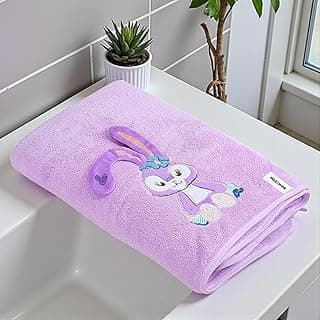 MAXOSHINE Microfiber Kids Bath Towels Quick Dry Super Absorbent Super Soft Bath Towel for Babies Toddler-Baby Towel for Boys and Girls (Purple, Pack of 1)
