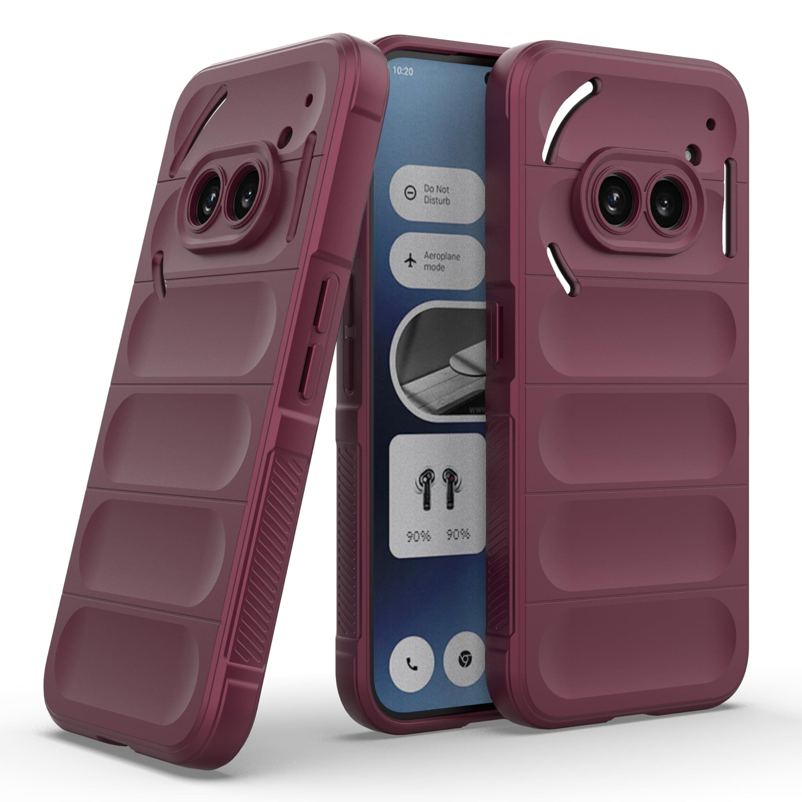 amazon basics Back Case Cover for Nothing Phone 2a Plus | Compatible for Nothing Phone 2a Plus Back Cover | Liquid Silicon Magic Case with Camera Protection | Plum