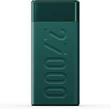 Ambrane 27000mAh Powerbank, 20 W Fast Charging, Triple Output (2 USB & 1 Type C), PD, Quick Charge for iPhone, Android & Other Devices, Made in India + Type C Cable (Stylo Pro 27K, Green)