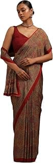Soch Womens Crepe Floral Print Saree