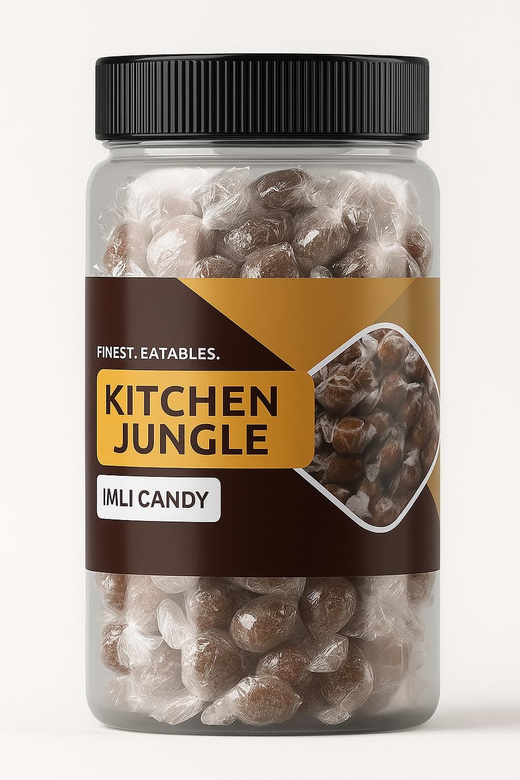Kitchen Jungle Imli Candy 350gm, Khatti Meethi Imly, Chulbuli Emli Tamarind Twist Candies, Twisted Emly Candied Jar Pack