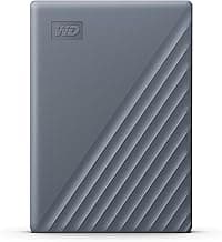 WD Western Digital My Passport 5TB Grey- Portable Hard Drive, Works with USB-C