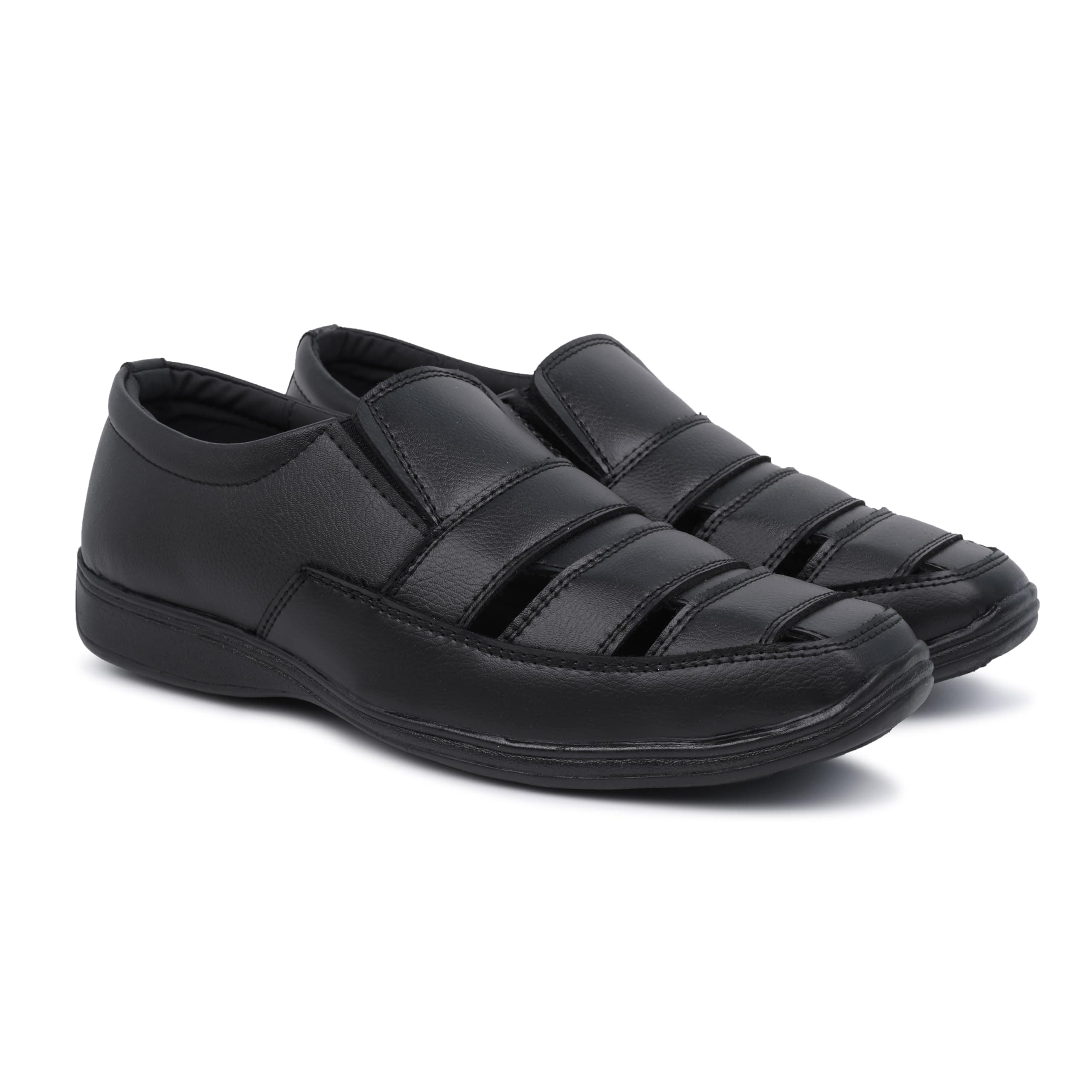 DEGARRO Men’s Leather Sandals – Lightweight, and Comfortable Footwear | Anti-Slip Sole | Perfect for Casual and Outdoor Wear