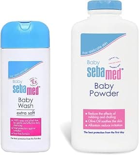 SebaMed Baby Wash Extra Soft, 200ml & Baby Powder, 400g