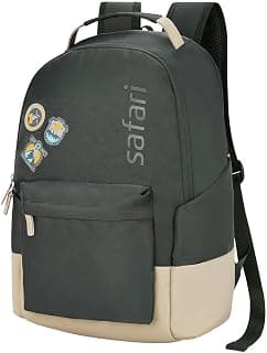 Safari Dart 3 24L College backpack, 2 compartments, 17" laptop compatible, Smart trolley sleeve, Front pocket, college backpack bags for women and men, travel bag, Ideal for Students, Color - Olive