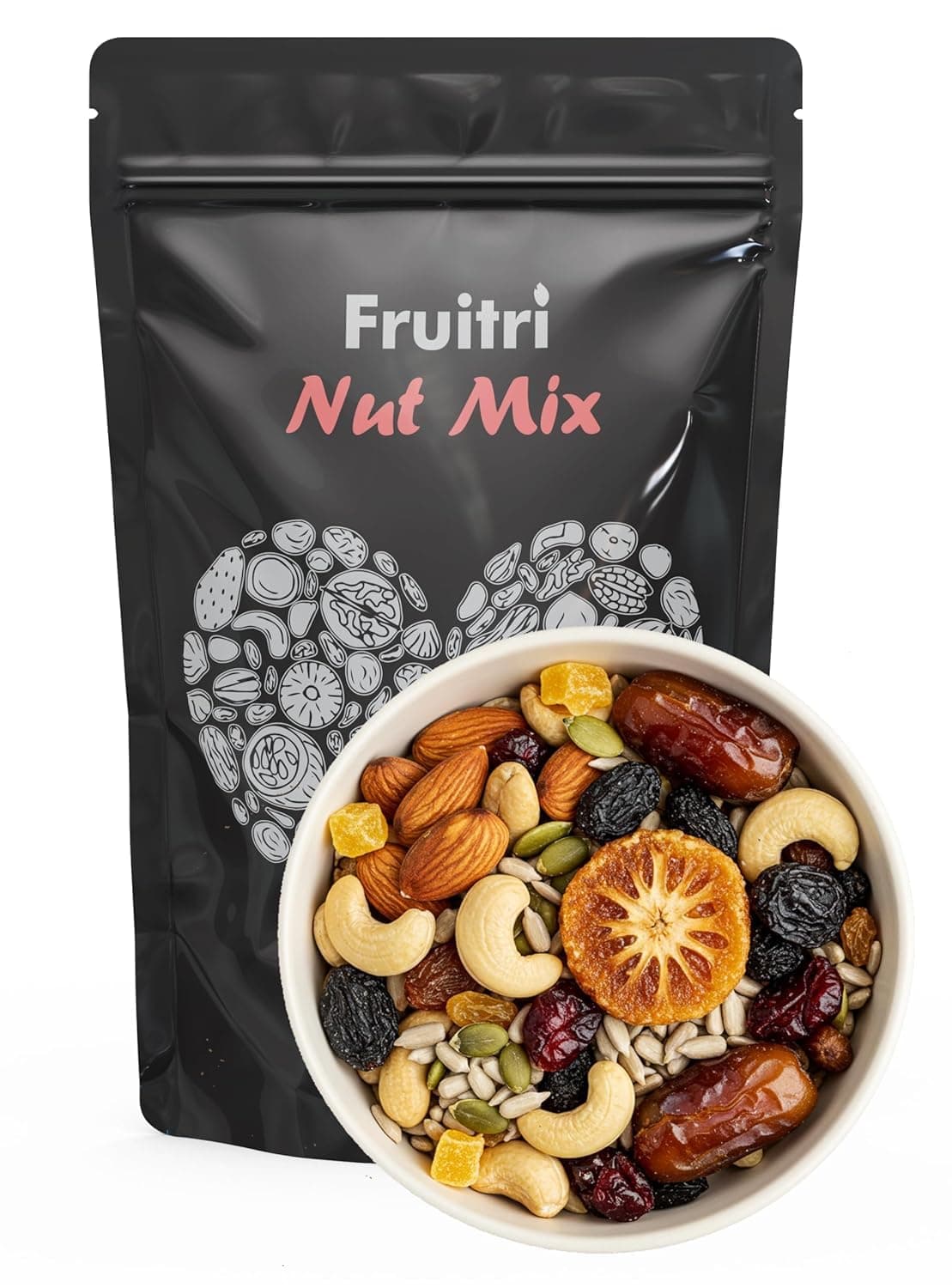 Fruitri Super Healthy nuts and dry fruits mix 200g - Fresh and Perfectly Balanced Mix Dry Fruits Pack, 9+ mixed dry fruits and Nut Mix for Anytime Snacking