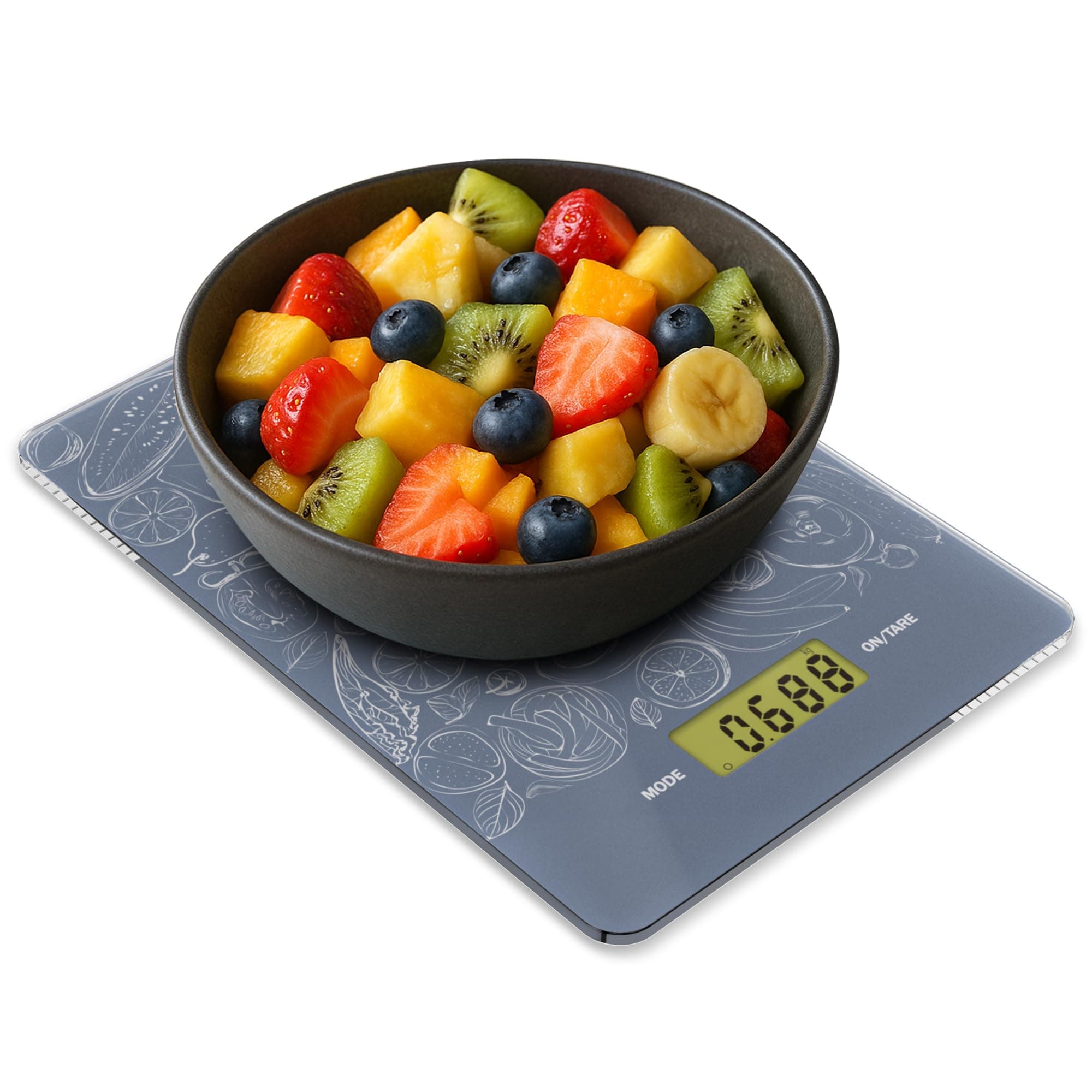 HomeBasic Digital Kitchen Weighing Scale 5kg | Food Weighing Machine, Weight Scale for Food, 0.1g Precision, 5 Weighing Modes (g/kg/lb:oz/ml/fl oz), Glass Platform, Tare Function