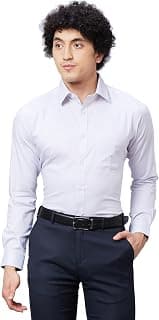Raymond Slim Fit Pure Cotton Structure Pattern Semi Cut Away Collar Formal Shirt
