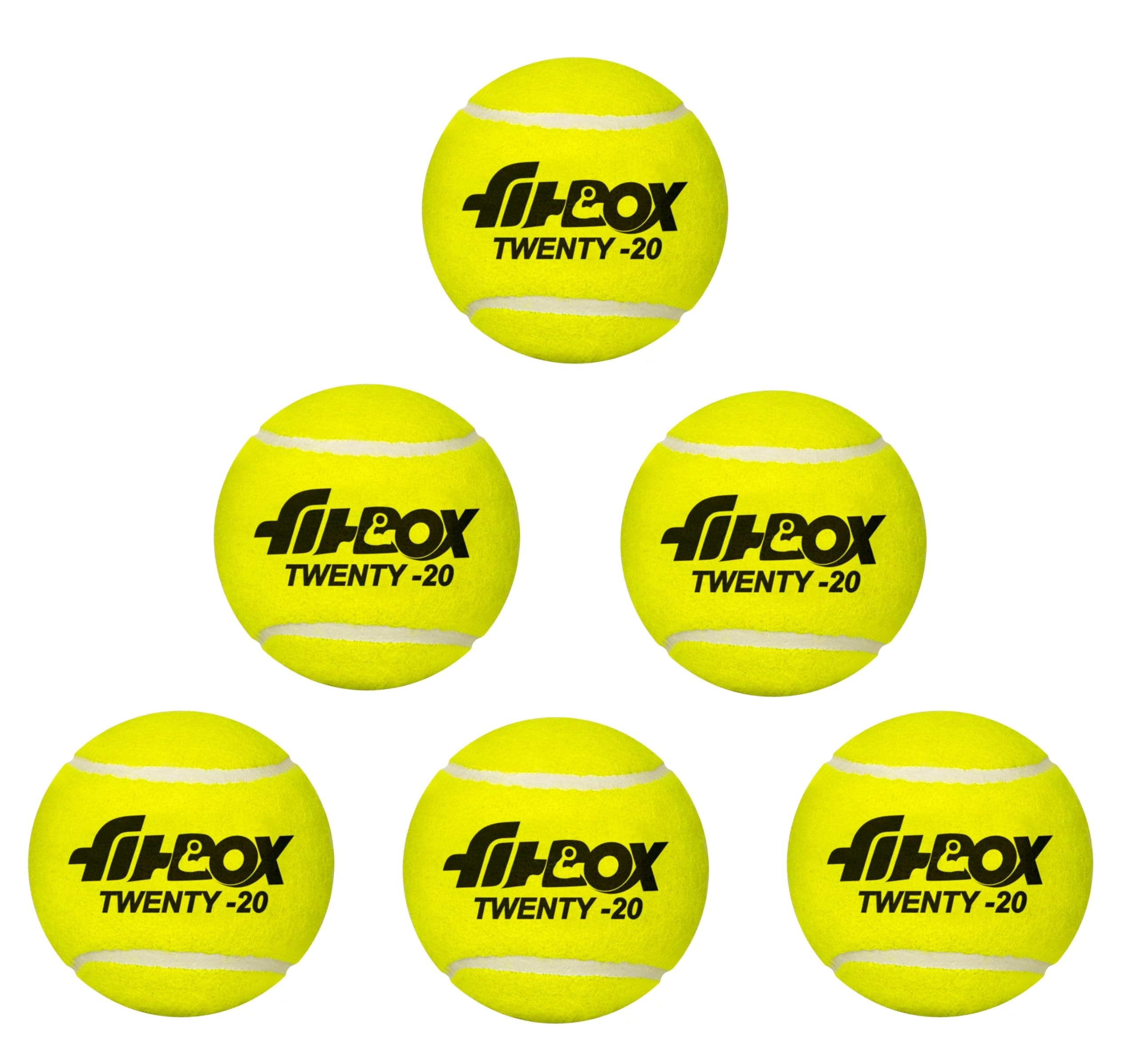 FitBox Sports Tennis Twenty20 Ball (Pack of 6) Tennis Ball, Cricket Ball for Street Match Cricket Ball Tennis & Lawn Cricket