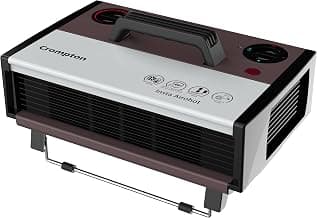 Crompton Insta Airohot 2000W heat convector with adjustable Thermostats Plastic body ISI Approved, Maroon, Standard