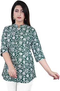 FebQ Printed Shirt Style Top for Women