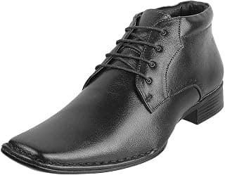 Mochi Men's Leather Lace-up Ankle Height Stylish Formal Shoes