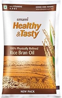 Emami Healthy & Tasty Refined Rice Bran Oil Pouch, 730g (Weight may be vary)
