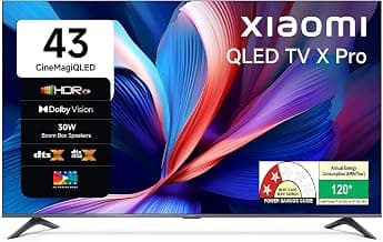 Xiaomi 108 cm (43 Inches) X Pro Series QLED 4K Ultra HD Smart Google TV L43MB-APIN
