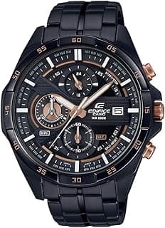 Casio EDifice EFR-556DC-1AVUDF Black Analog Dial Black Stainless Steel Band Men's Watch Chronograph 100M Water Resistant EX493