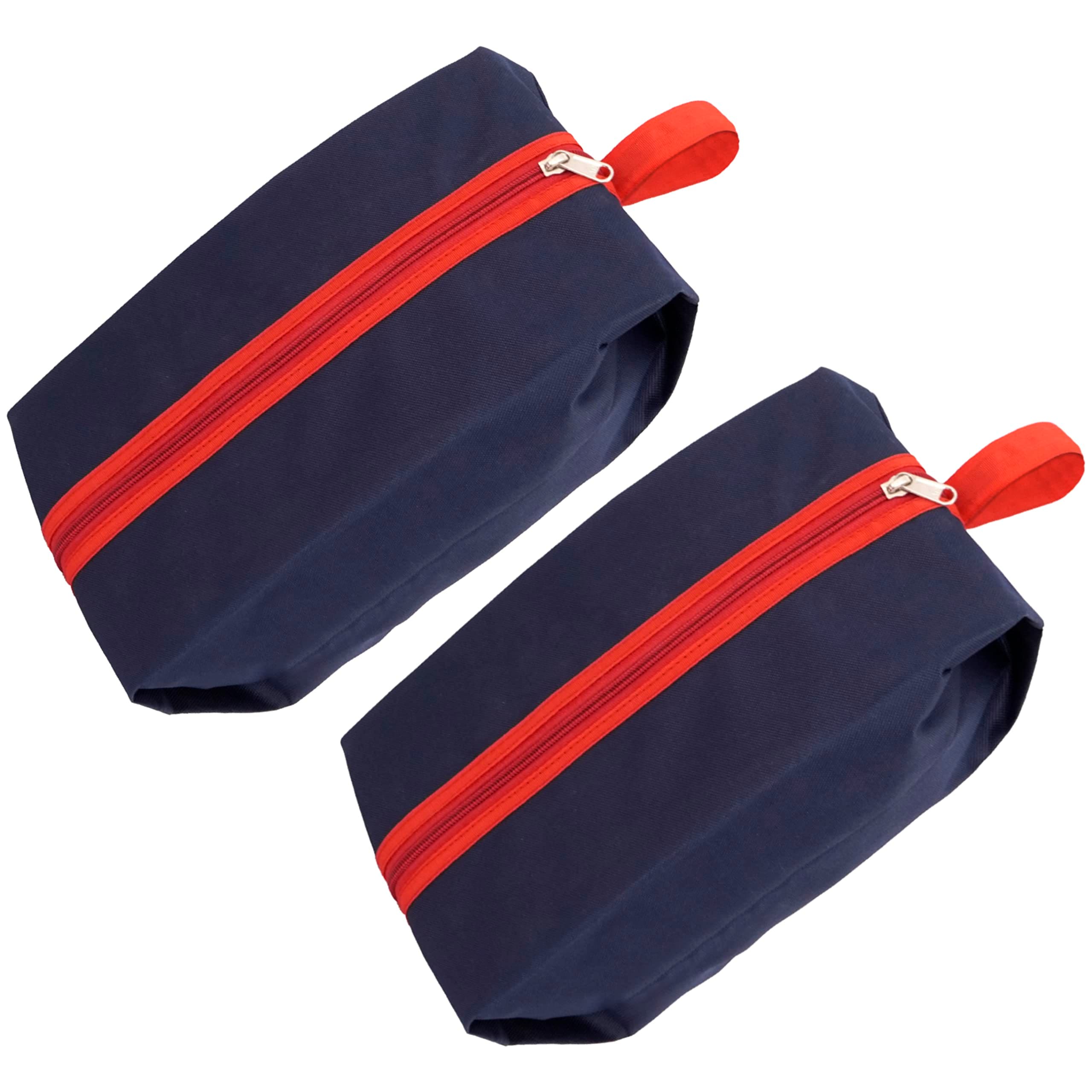 SNDIA Pack of 2 Reusable Shoe Bag for Women & Men (40x13x18cm, Blue & Red) | Travel Accessories Shoe Organizer Shoe Bags Pouches Shoe Cover for Travelling