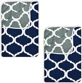Divine Casa Microfiber All-Weather 120 GSM Printed Lightweight Reversible Design Set of 2 Single Bed AC Dohar Blanket - (Dark Blue and Grey, 140 x 210 CM)| TC - 120