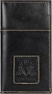 Hidesign Unisex Genuine Leather Passport Holder Black Minimal Solid