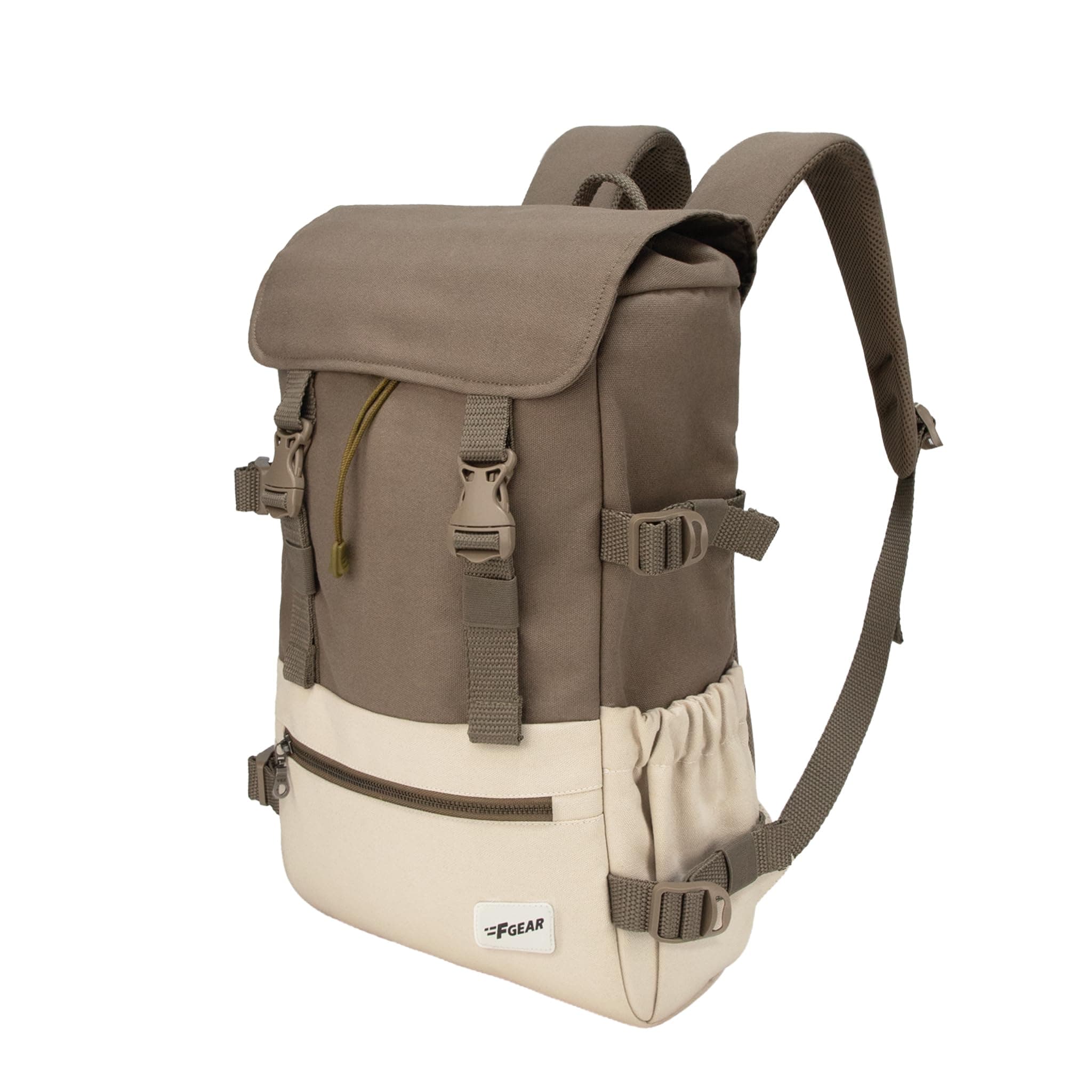 F Gear Canyon 18L Premium Canvas Laptop Backpack|Water-Resistant Fashionable Travel, Office & College Bag, Padded Laptop & Tablet Sleeves Fits Upto 17 Inch Laptop|Men & Women