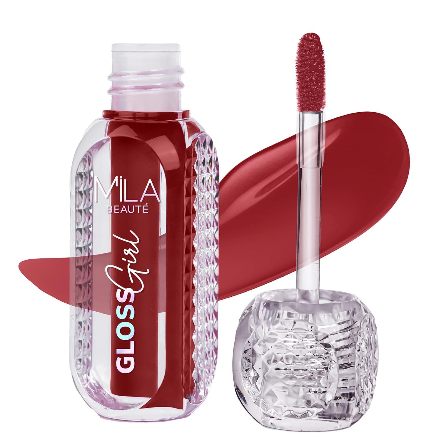 Mila Beauté Gloss Girl Lip Gloss | Enriched With Mango Seed Butter & Hyaluronic Acid | Light Weight & Non-Sticky Formula | Gives Fuller-Lip Effect & Extra Hydration | High Shine Finish- So Me, 2.8 ml