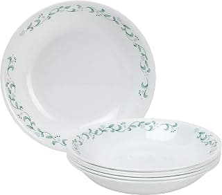 CORELLE Country Cottage Glass 21CM Soup Plate Pack of 6, Multicolor