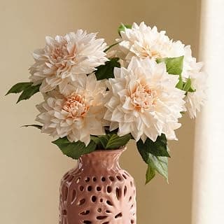 PURE HOME + LIVING Ivory Artificial Dahlia Flower Stem - Single