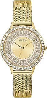 GUESS Round 38mm Champagne Dial Analog Women Watch - GW0402L2