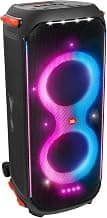 JBL PartyBox 710 Bluetooth Party Speaker with Dynamic Music Synced Flashing Club Pattern Lightshow, Pro Sound, Splashproof, PartyBox App Personalisation,Guitar and Mic Input(800 Watt RMS, Black)