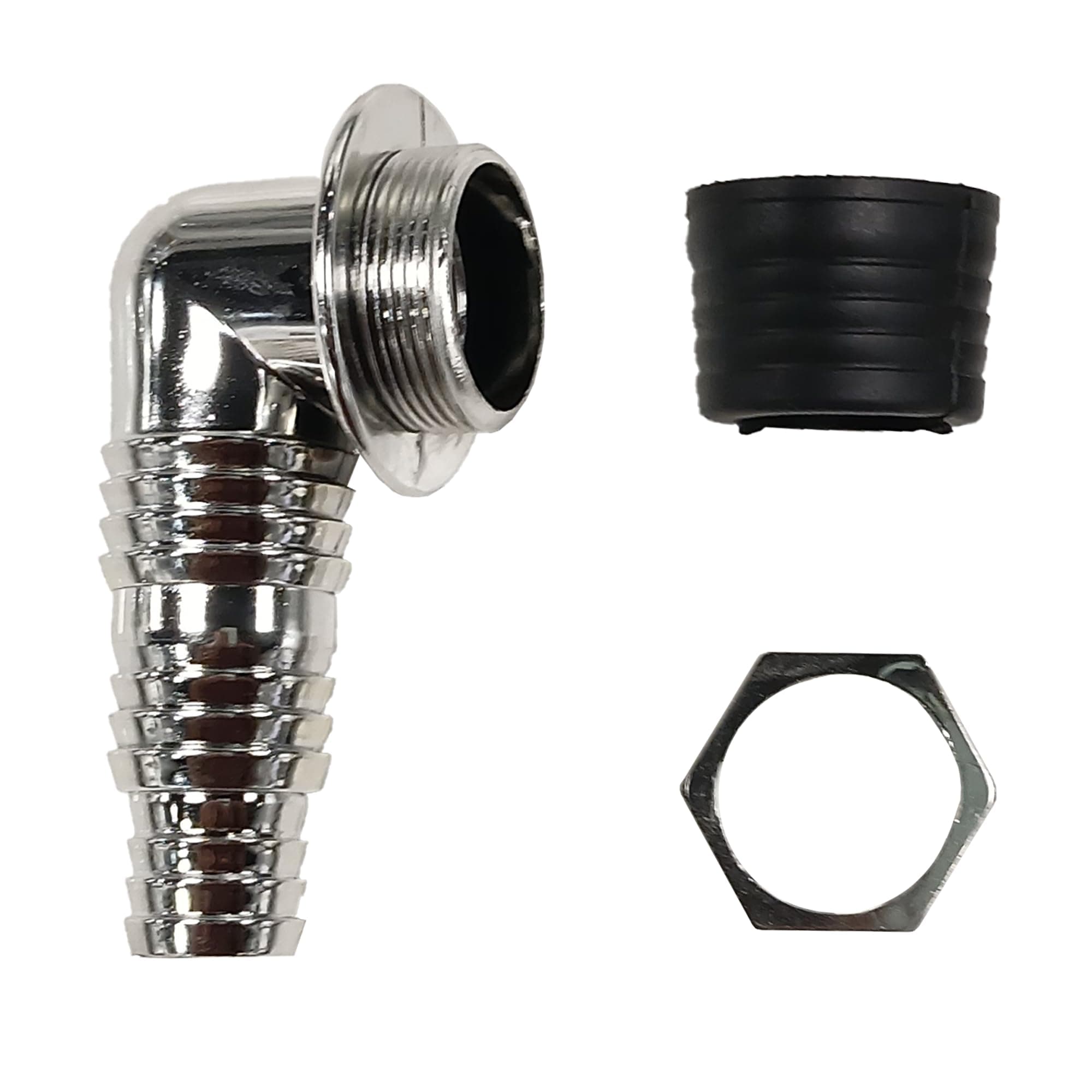 SEABIRD® ABS Washing Machine Drain Elbow with Rubber Seal | Durable, Leak-Proof & Rust Resistant | Includes ABS Elbow and Rubber | Ideal for Bathroom, Kitchen & Laundry Use