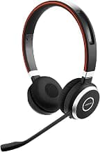 Jabra Evolve 65 SE Link380a MS Stereo- On Ear Bluetooth Headphones with Noise-Cancelling Microphone, Long-Lasting Battery and Dual Connectivity - Works with All Other Platforms - Black