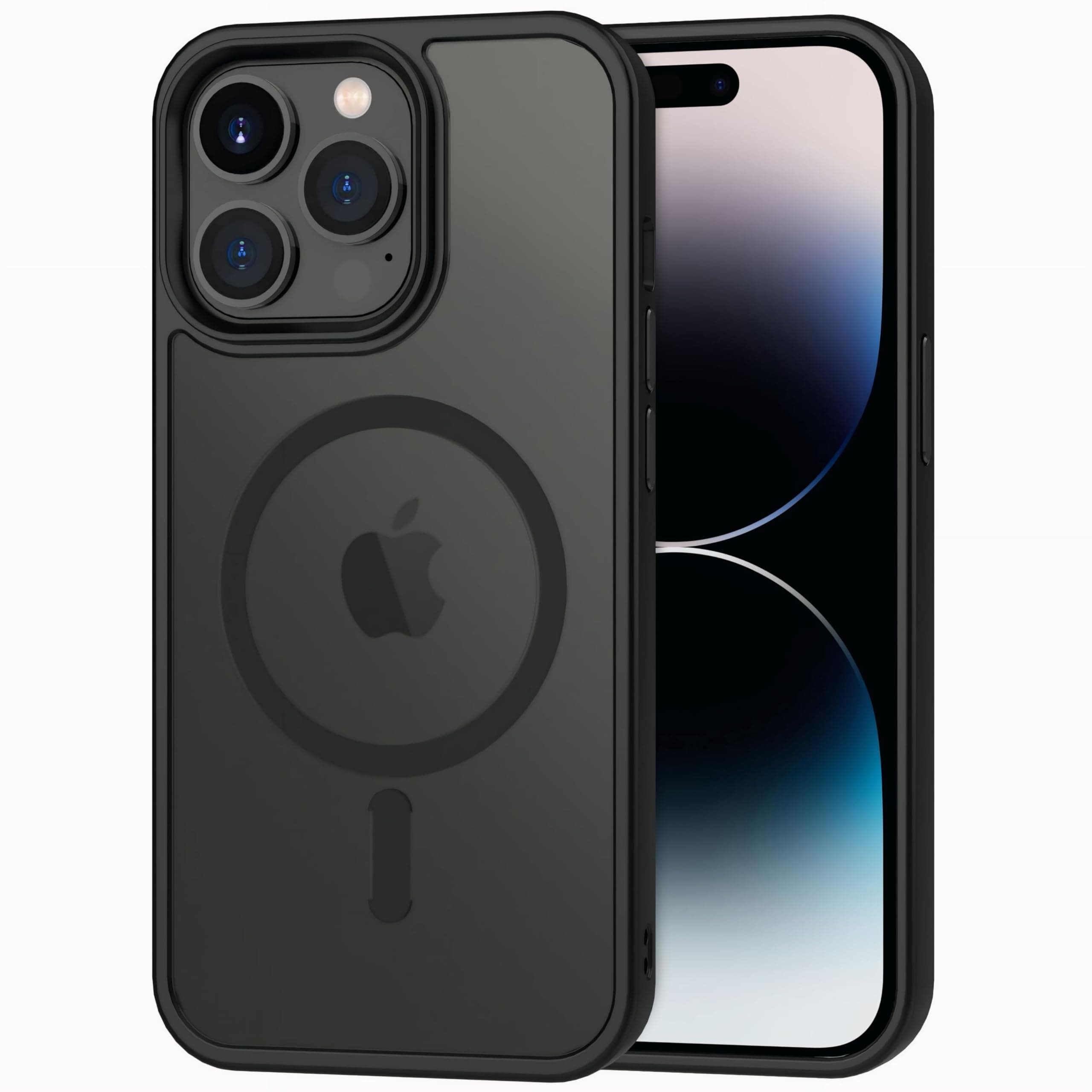 Aa TrendX Ultra-Hybrid Shockproof Back Cover Case for iPhone 13 Pro Max | Hard Back Cover Case for iPhone 13 Pro Max TPU, Translucent Smoke Matte Back, Black Sides