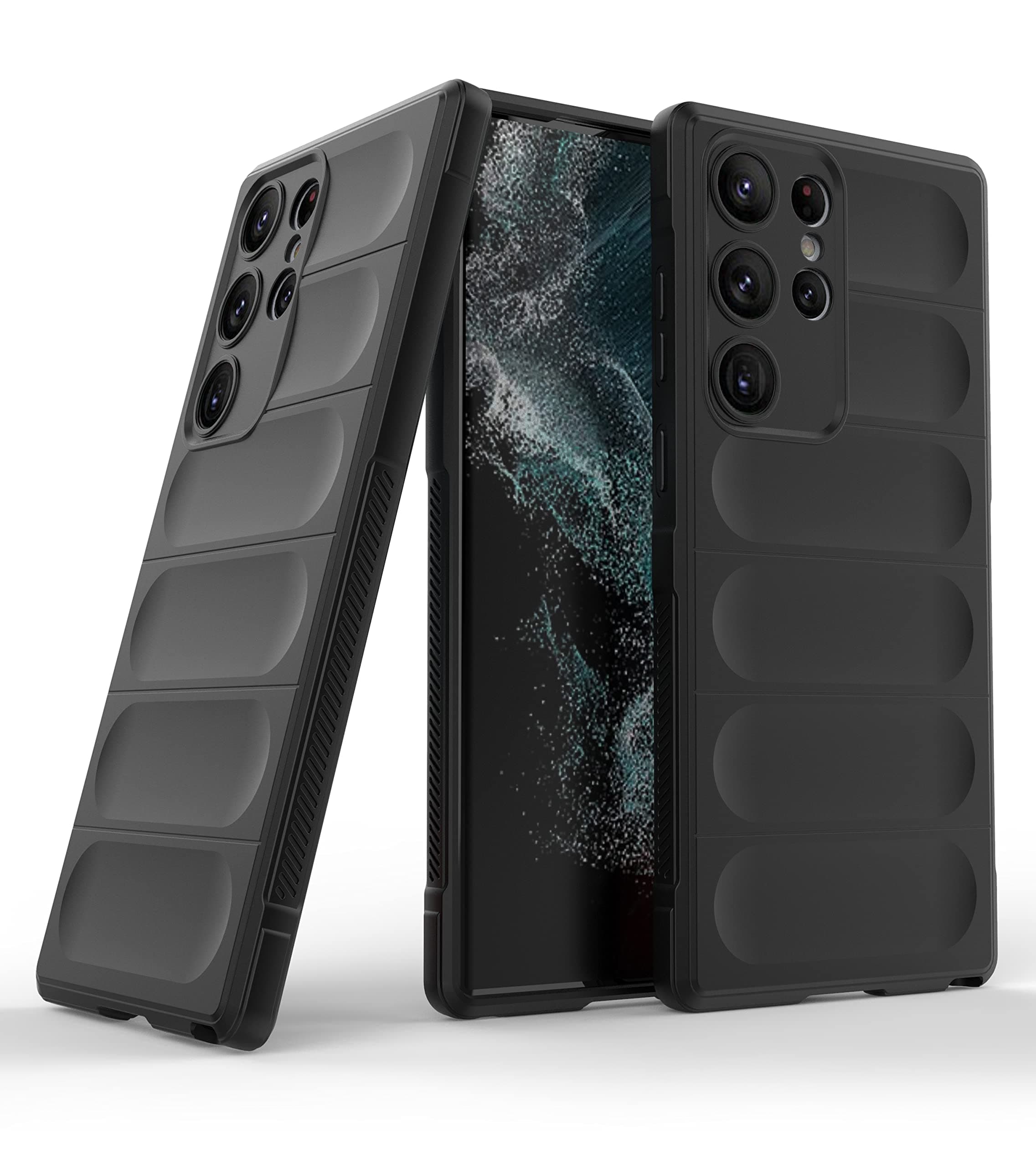 amazon basics Back Case Cover for Samsung Galaxy S25 Ultra 5G | Compatible for Samsung Galaxy S25 Ultra 5G Back Case Cover | Liquid Silicon Magic Case with Camera Protection | Black