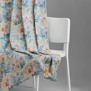 haus & kinder 100% Blackout Door Curtains 7 Feet Long Pack of 1 Door Curtain, 7 Feet Curtain for Door, 100% Room Darkening (Classic Damask, 130 X 213 CM)