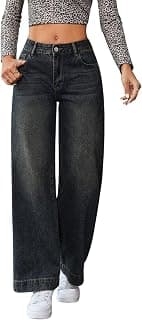 GRECIILOOKS Wide Leg Jeans for Women | Baggy Jeans for Woman | Relaxed Fit High Waisted Loose Fit Trendy Fashion Pants Casual Stylish Streetwear
