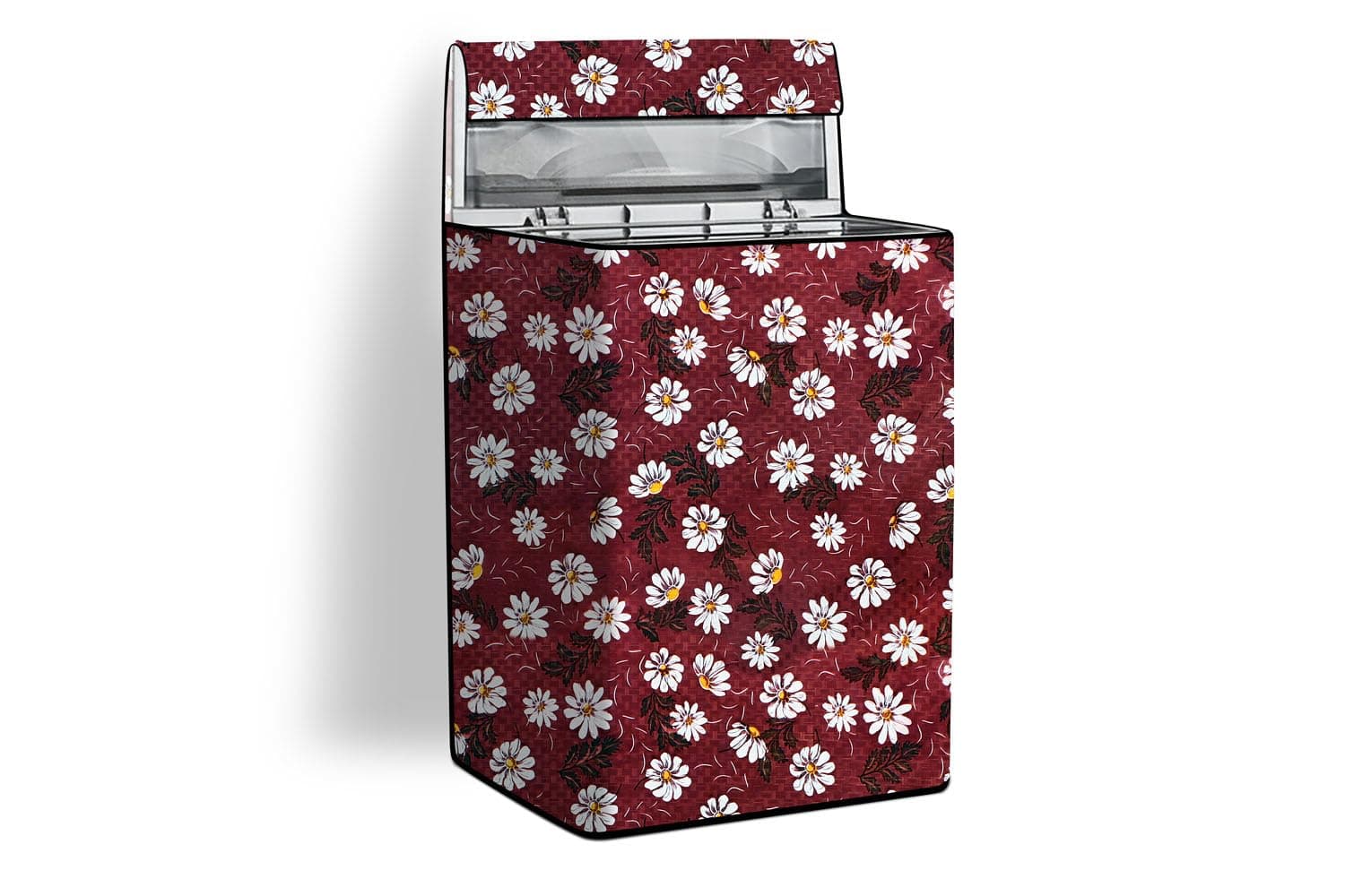 Stylista Washing Machine Cover Compatible for Whirlpool 7.5 kg Fully-Automatic Top Load 360 Degree Bloomwash Pro H 7.5 Printed Pattern