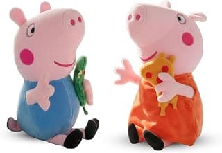 Peppa Pig George Pig Stuffed Soft Toy Gift for Kids Pack of 2, 25 cm - 25 cm (Multicolor)