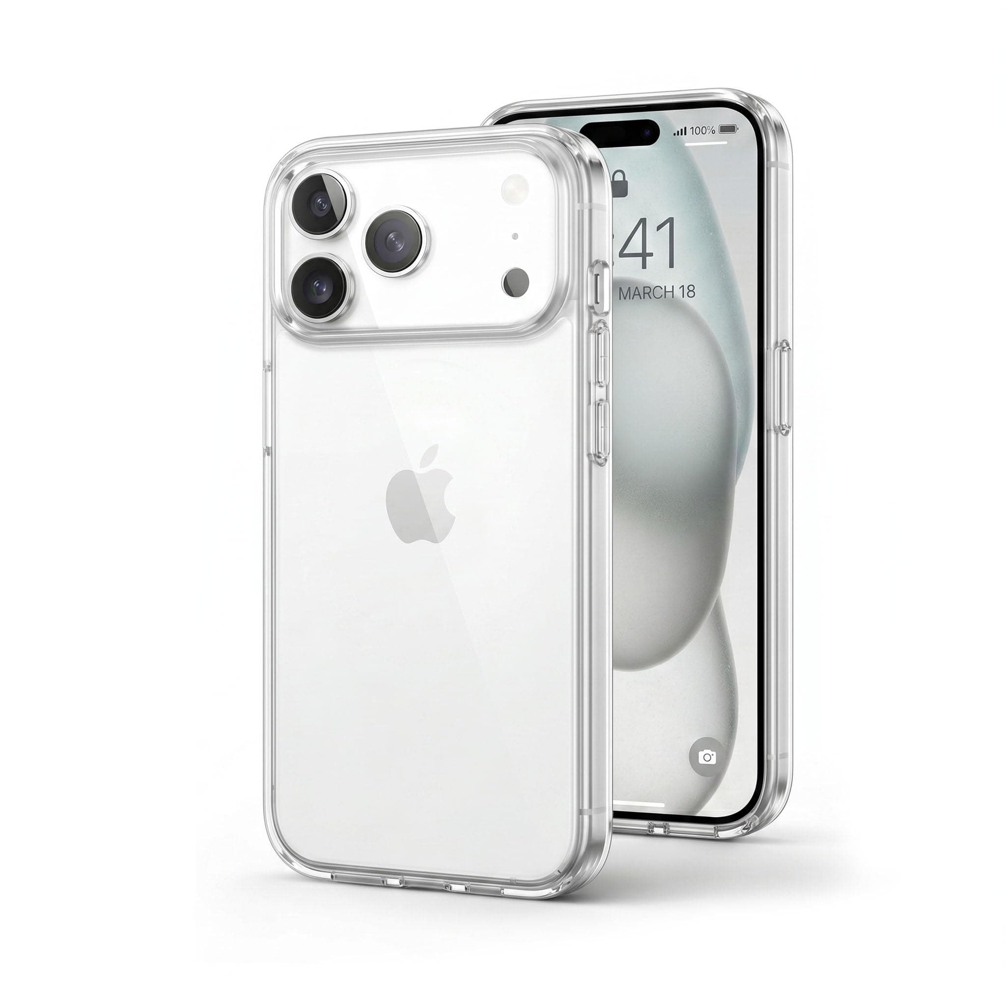 amazon basics for iPhone 17 Pro Premium Transparent Soft Silicon Crystal Clear Back Cover [Transparent]