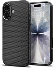 Spigen Liquid Air Back Cover Case for iPhone 17, Durable Protection, Air Cushion Technology - TPU | Matte Black