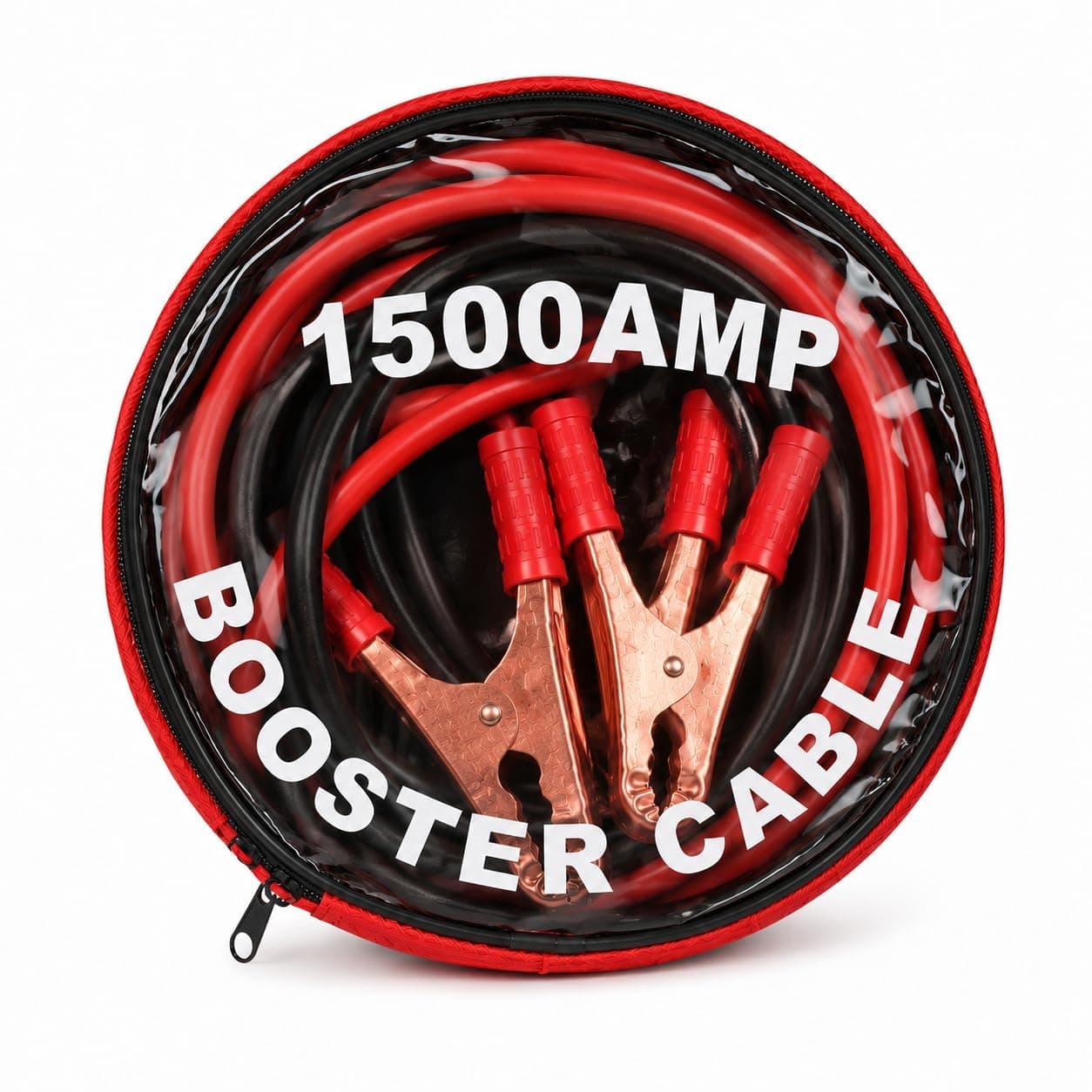 Car Battery Jumper Cable Heavy Duty Booster Wire with Copper Plated Alligator Clamps - 7 ft Emergency Battery Charging Cables for Cars, SUVs, Vans, Trucks and Automotive Use (Multicolor, 1500 AMP)