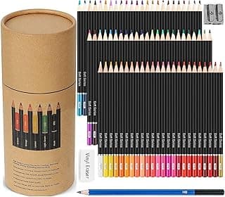 Corslet 75 Pc Pencil Colour Set 72 Colour Pencils for Artists 1 Sharpener 1 Eraser for Adult Coloring Books School Supplies Soft Core Colour Pencil Set for Kids Sketching Drawing Pencils Art Supplies
